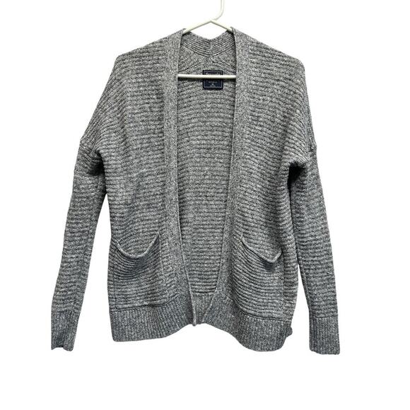 Abercrombie & Fitch Gray Ribbed Open Front Cardigan Sweater Women’s XS - Picture 1 of 10